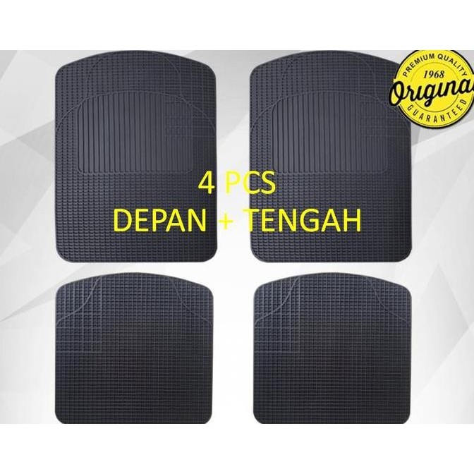 Karpet Karet Alas Universal Kabin Depan Mobil Satuan