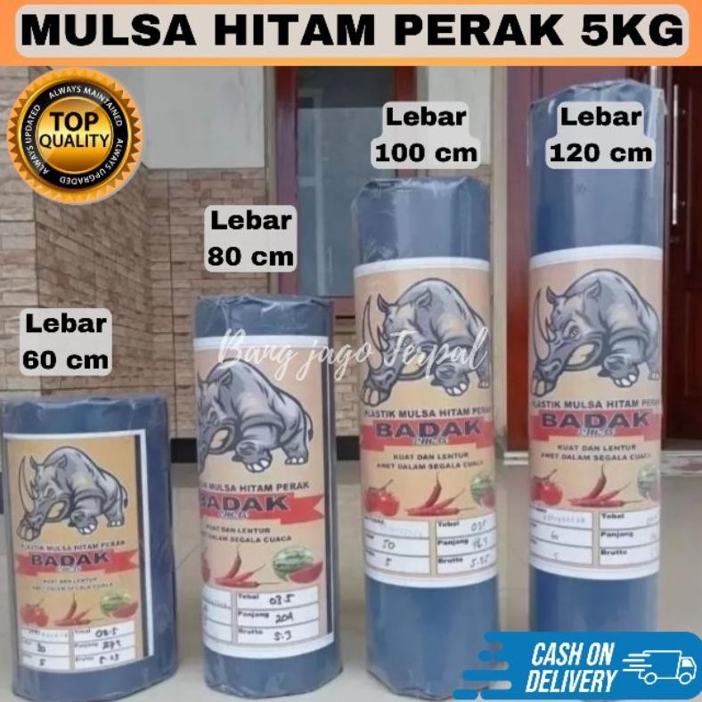 LEGOLANT- Plastik Mulsa Cabe Melon 1 Roll 5 Kg Hitam Perak Pertanian Packing