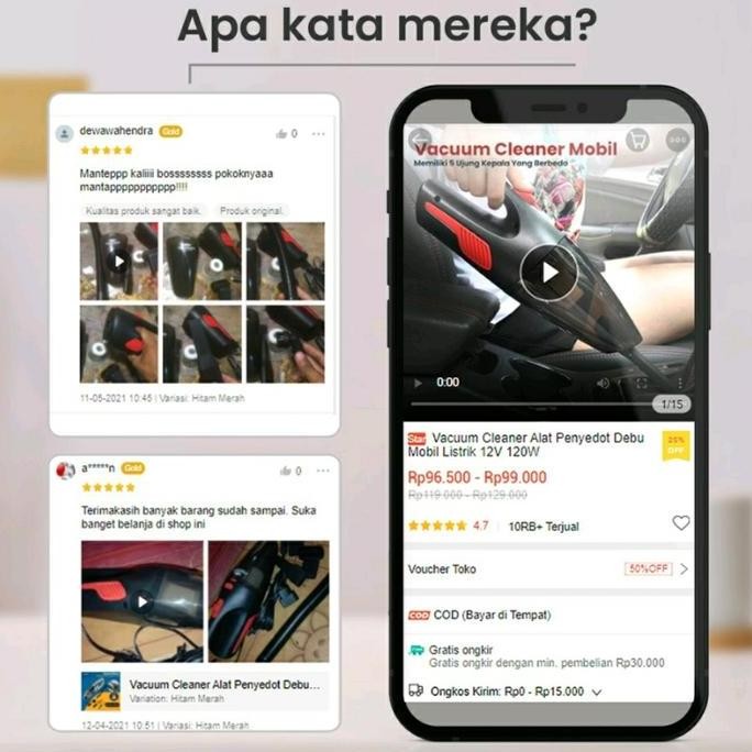 Vacuum Cleaner Mobil Vacuum Cleaner Portable Alat Penyedot Debu Mobil