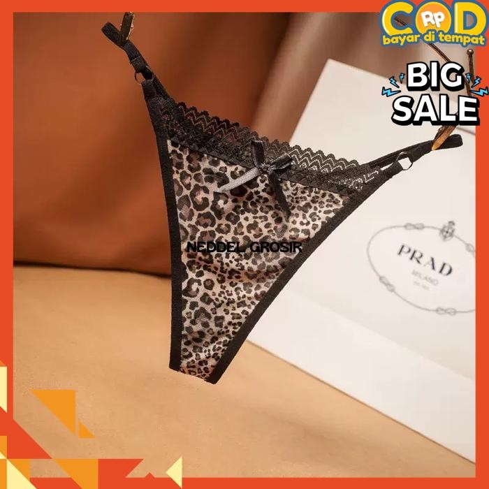 G STRING   CELANA DALAM WANITA TRANSPARAN LOW WAIST CD THONG  BY NEDDEL GROSIR