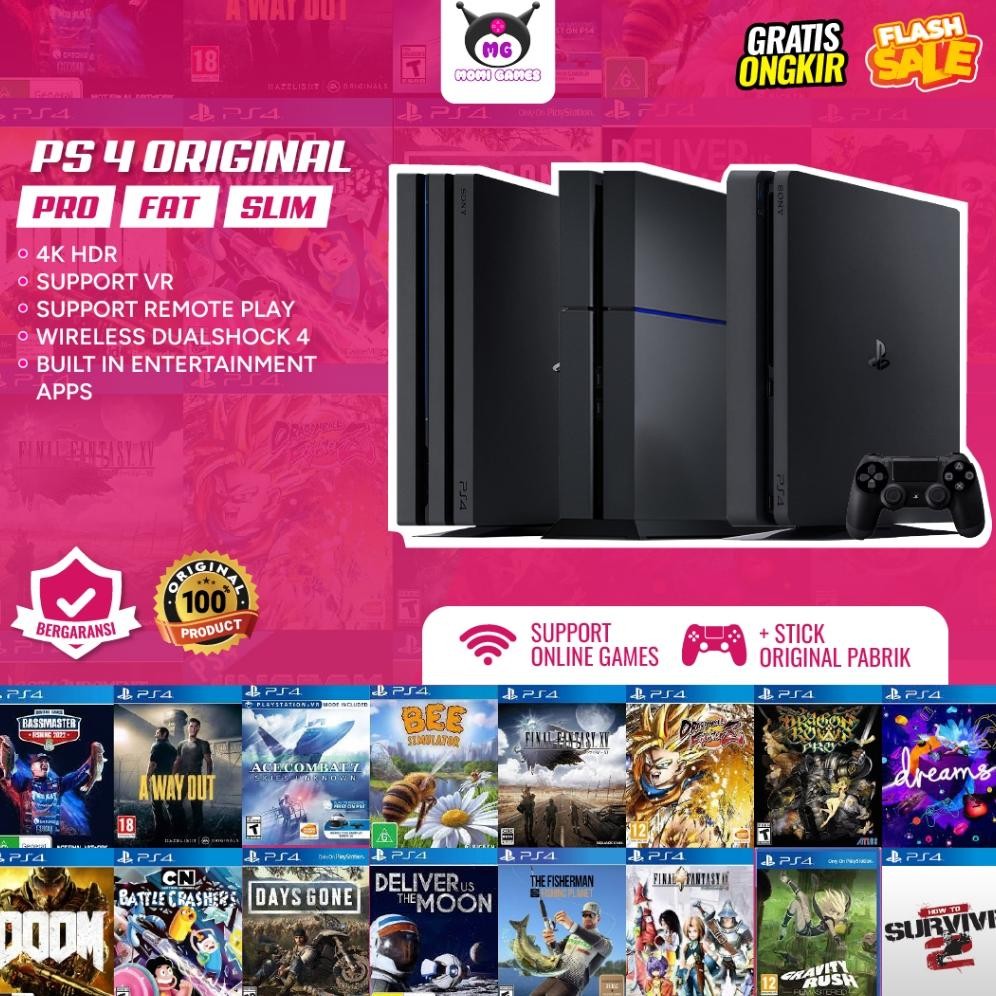 SWALLOWTAIL- PS4 Original Playstation 4 Second Slim Fat Pro Bundle Stick Original- Playstation 4 Son