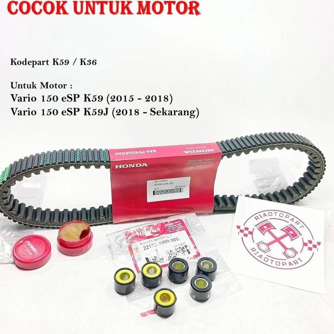 Promo PAKET VANBELT K36 & RUMAH ROLLER K36 SET ROLLER VARIO 125 LED , VARIO 150 LED BONUS OLI GREASE