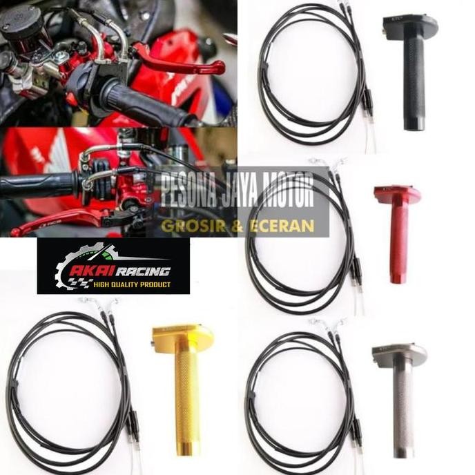 Promo Gas Spontan Model Ktc Kabel 2 Akai Racing Full Cnc Premium Universal Semua Motor Rx king,Vixio