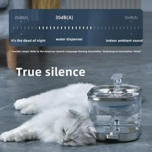Tempat Minum Kucing Anjing Air Mancur Stainless Charger Otomatis / Dispenser Air Stainless Steel Unt