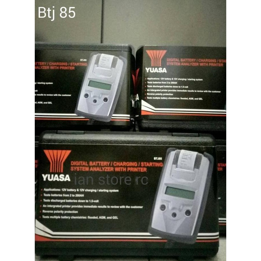 BATTERY TESTER ACCU  AKI YUASA  BTJ85 WITH PRINTER ORIGINAL DAN TERPERCAYA