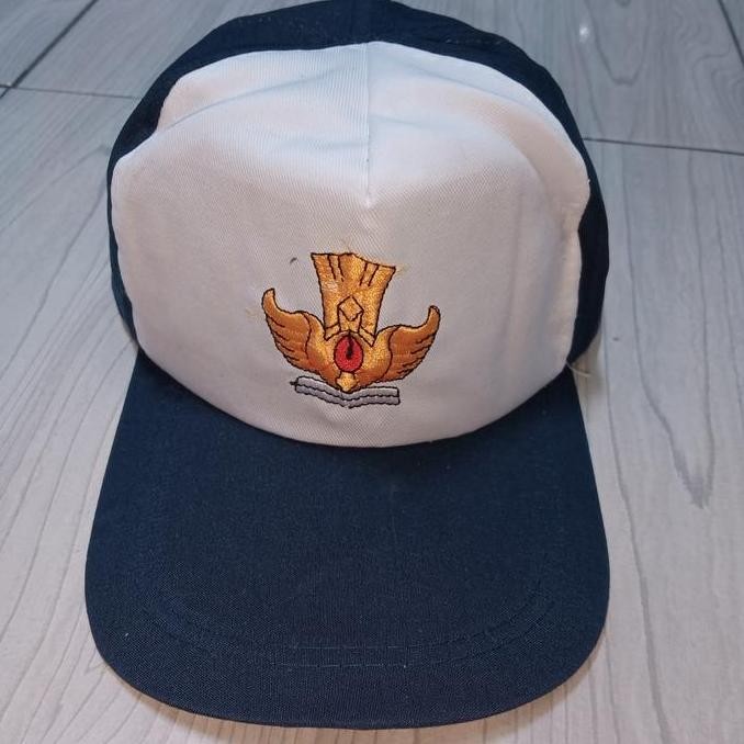 topi sd merah putih dan topi smp biru putih bordir