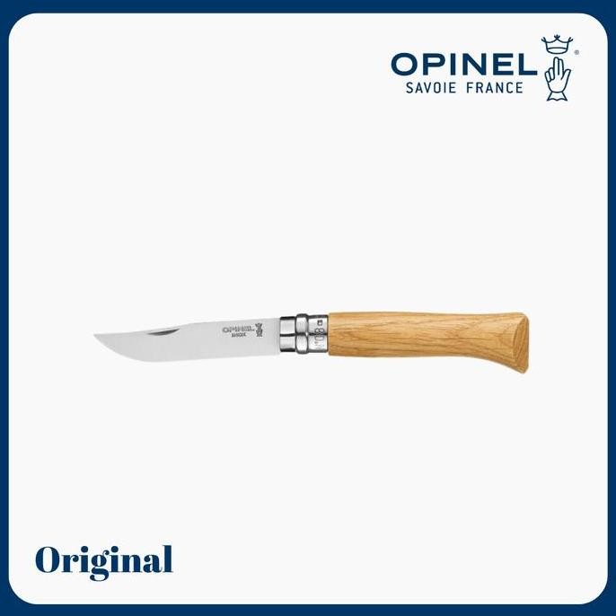 Opinel Luxury No.8 Stainless Steel Oak Handle Folding Knife