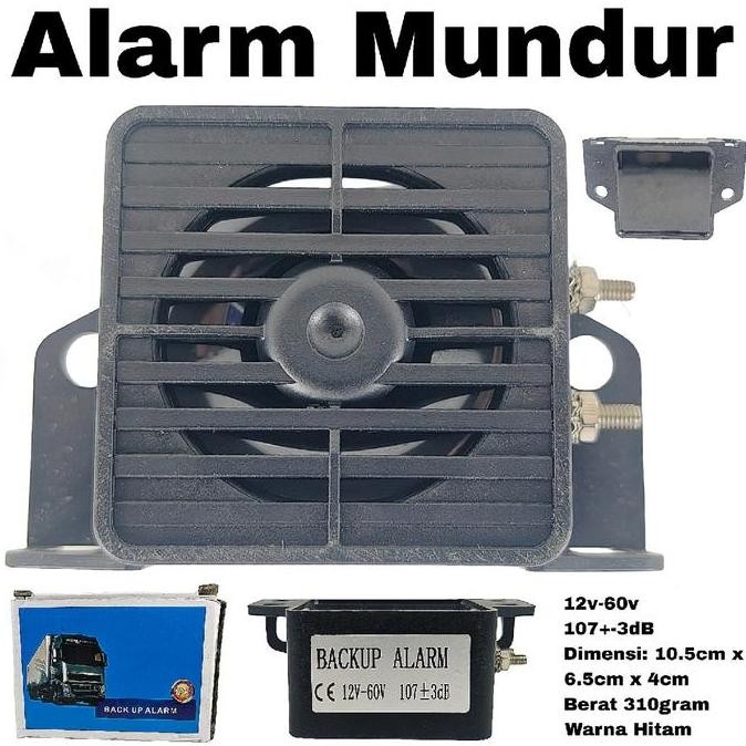 DB152 }} Alarm Mundur 1 Suara 12v-60v Buzzer Klakson Mundur Mobil Truck