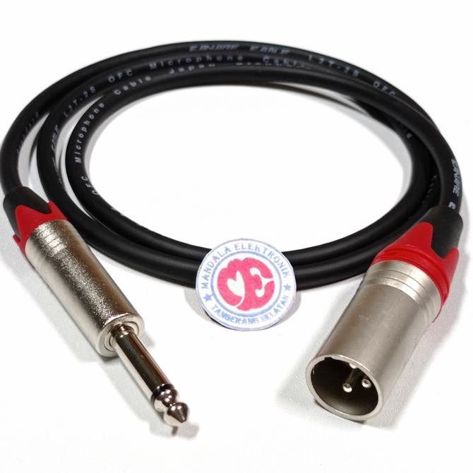 DT15 >> kabel xlr male to jack 6.5mm mono 1.5meter