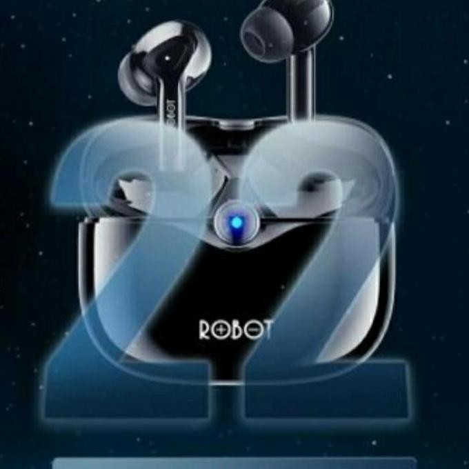 DR361>> Headset Earphone Bluetooth Robot Airbud T30 TWS Original