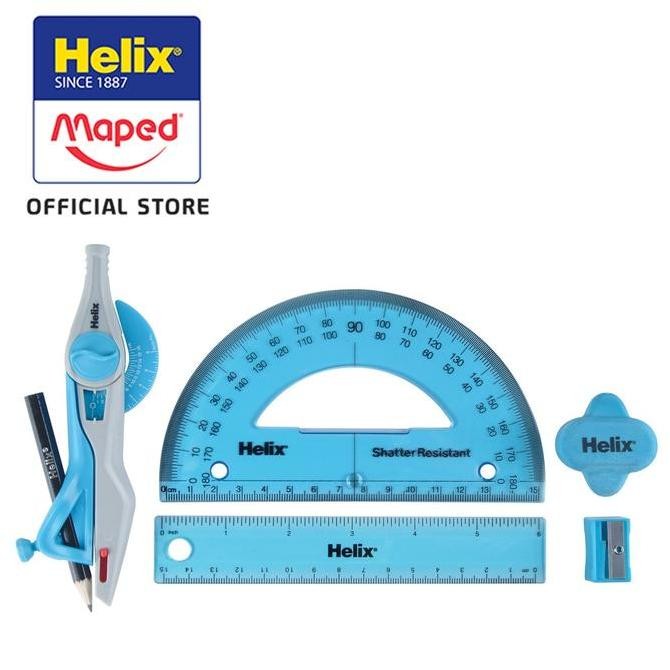 Helix Maths Set Super School Kit 6 Pcs Asscol