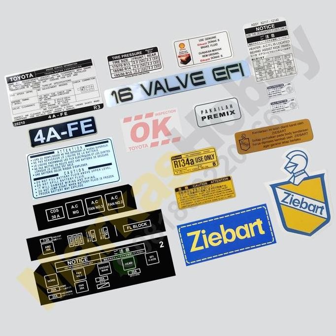 Stiker Toyota Corolla Great Warning Set