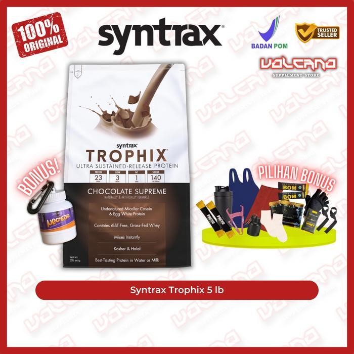 Syntrax Trophix 5 lb lbs Sustained Release Protein whey egg casein