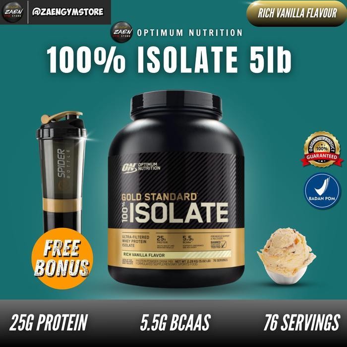 ON Gold Standard 100% Isolate 5 Lbs Whey Protein Isolate BPOM