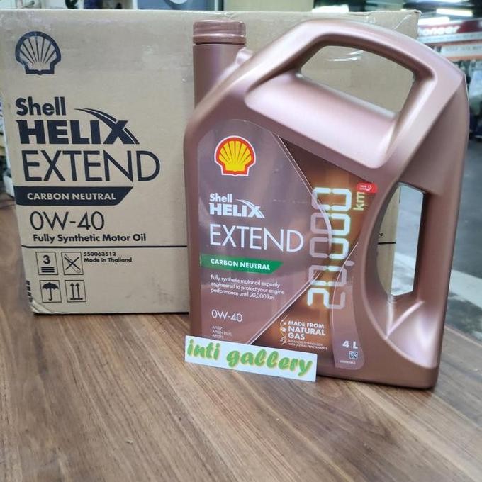 Oli Mesin Shell Helix Extend 0W-40 Full Synthetic 4 L Original Murah