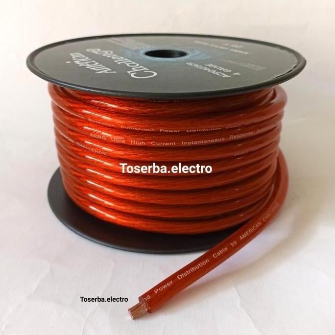 Kabel 4 AWG Setrum Power Aki Ground 4awg audio mobil Jual Meteran