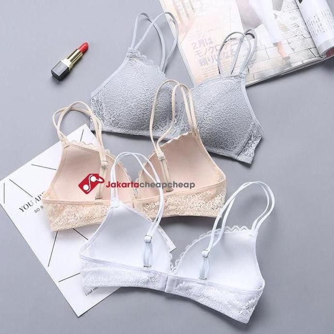 Jc134 Bh Push Up Bra Wanita Jepang Segitiga Sexy Tanpa Kawat Bahan Nylon Motif