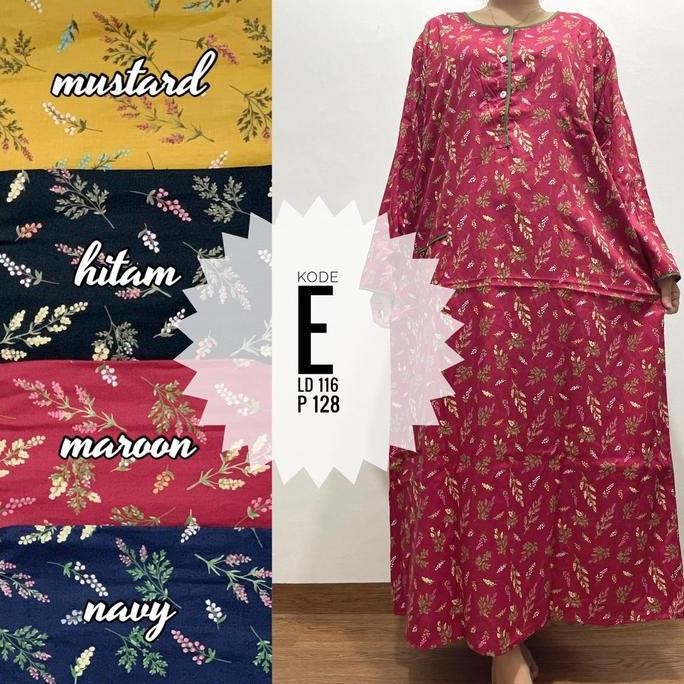 Longdress Daster Lengan Panjang Katun Sabata Pretty Girl Busui Abcde