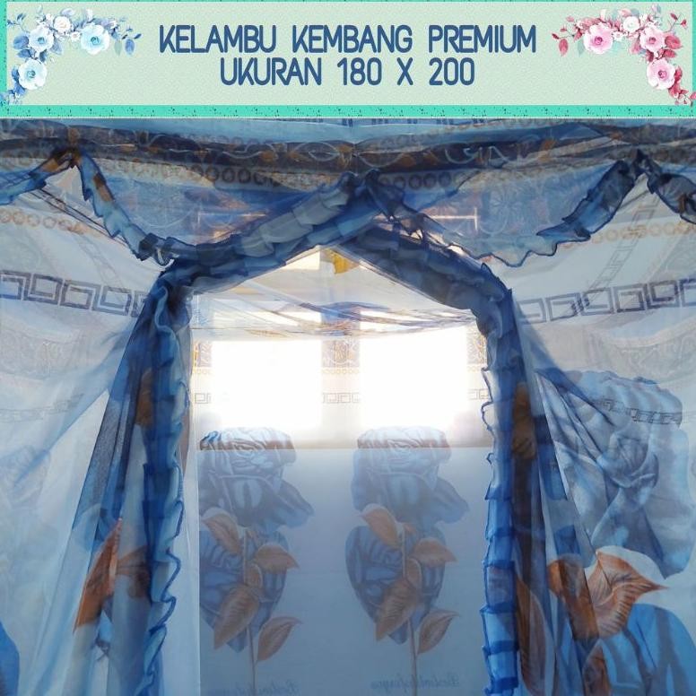 Kelambu kotak premium 200x200cm/ Kelambu kembang kotak jumbo