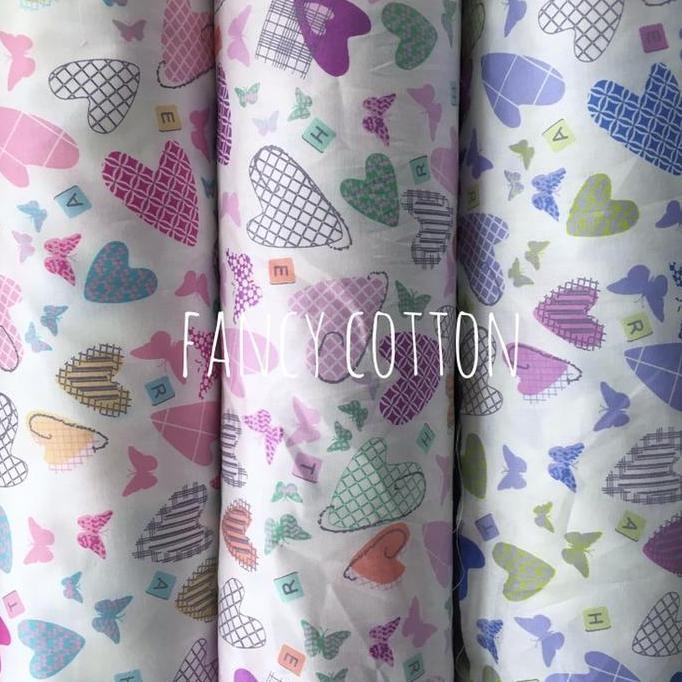 Kain Katun Jepang (Japan Design) Motif Fancy Heart
