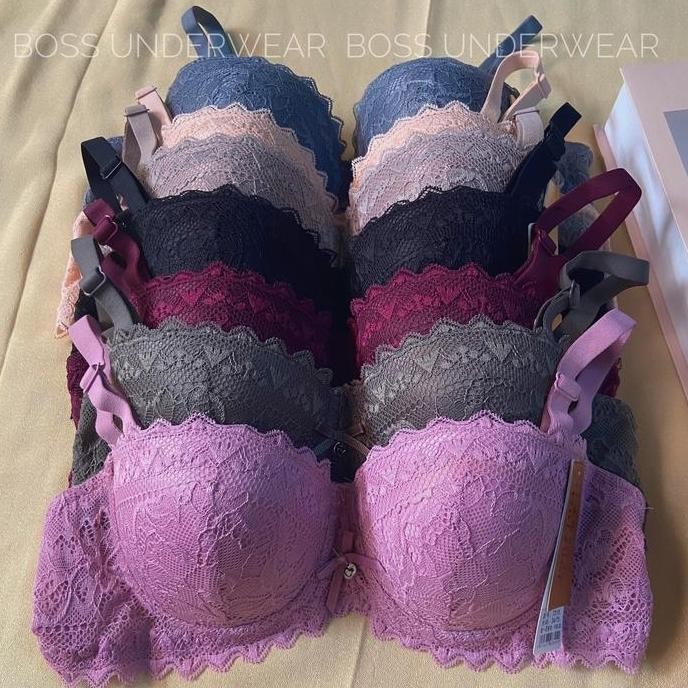 Bh Pushup Busa Tebal Sedang Kawat, Pushup Bra Brukat, Bra Pushup Busa Tebal, Bh Busa Tebal, Bra Soft