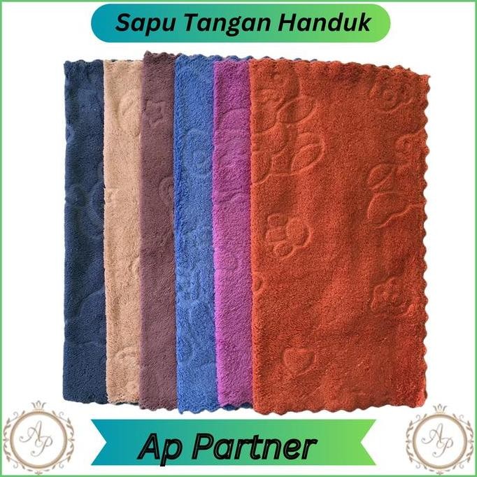 DF315>> 6 Pcs Sapu Tangan Handuk Polos Murah Pria Wanita | Selampek Handuk Muka Premium