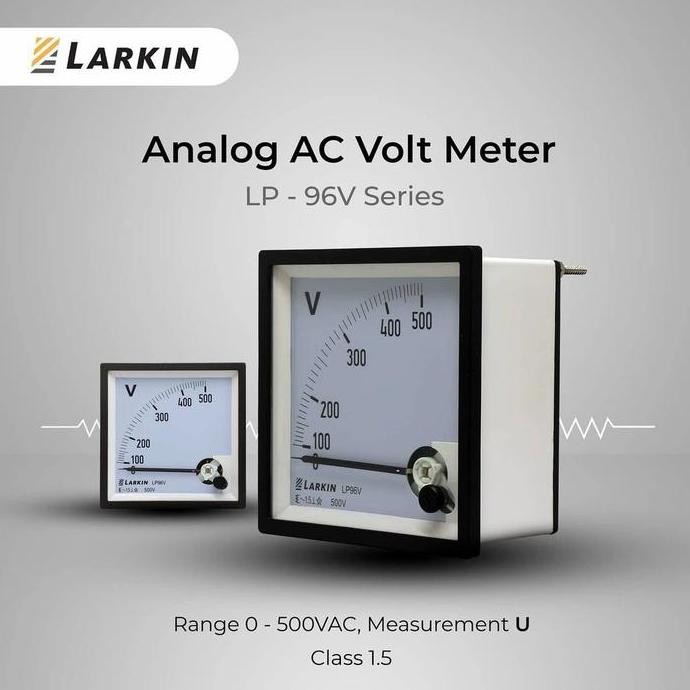Voltmeter analog larkin 0-500V 96x96 LP-96V