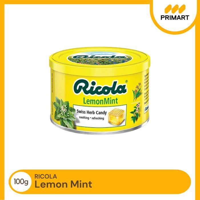 Ricola Lemon Mint 100g Permen Pelega Tenggorokan