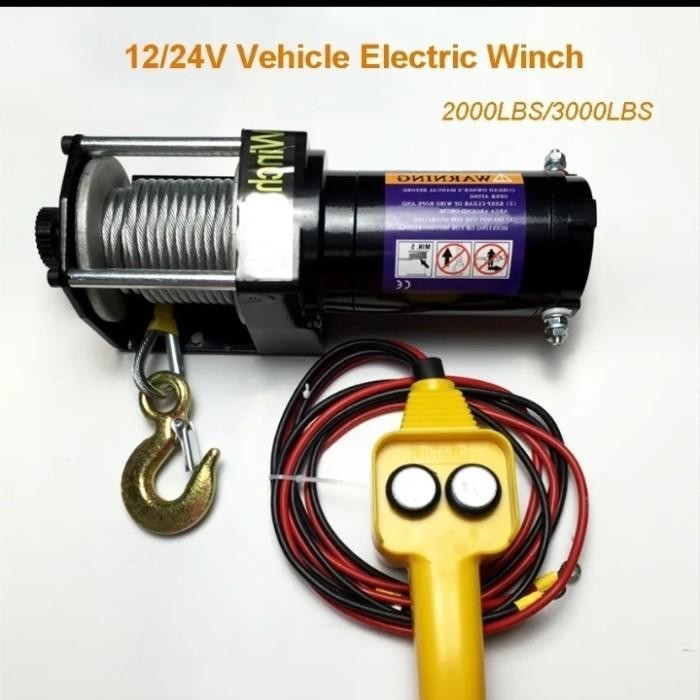 Elektrik Winch 1500Kg 3000lbs, Winch ATV Hoist
