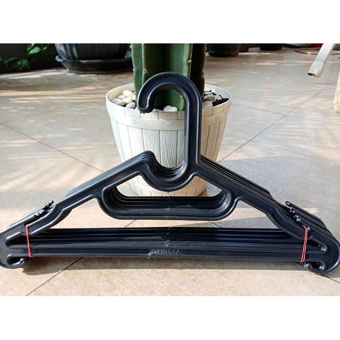 Hanger Plastik Hitam Laundry Lusinan, Hanger laundry