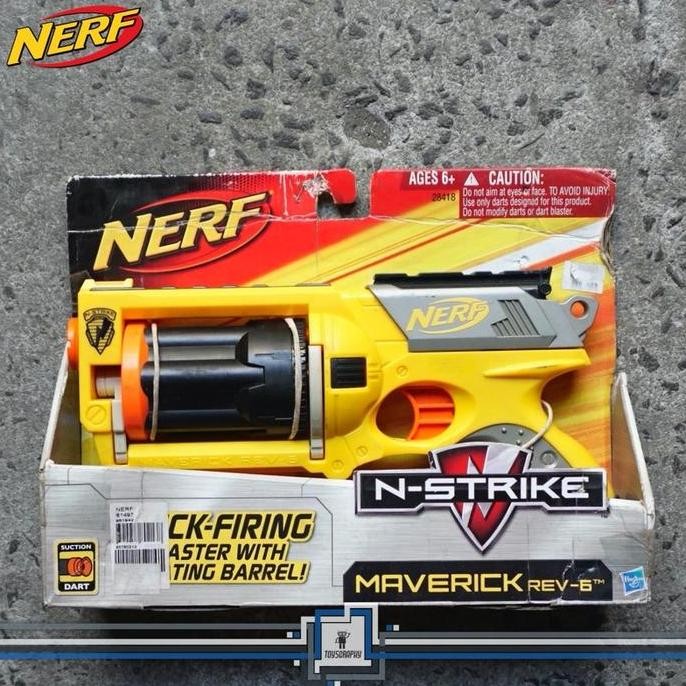 Promo Nerf MAVERICK REV-6 Blaster with Suction Dart Classic Nerf Disruptor Commander Agility Stronga