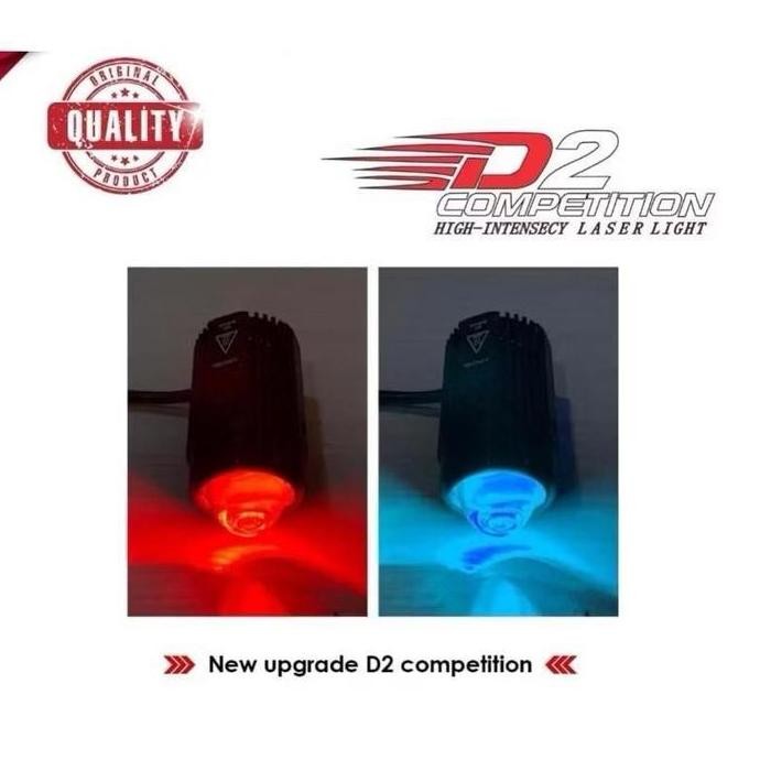 Original D2 Laser Competition Bullaes D2 Laser Aes 20 Watt Plus Devil Eyes High Lo Kuning Putih Lamp