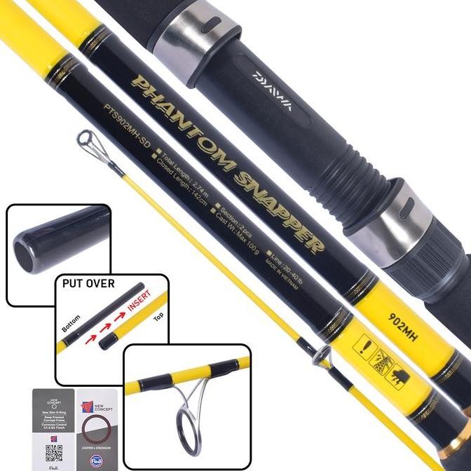 Joran Spinning Daiwa Phantom Snapper Pts Ukuran 702Mh-Sd | 802Mh-Sd | 902Mh-Sd | 1002Mh-Sd