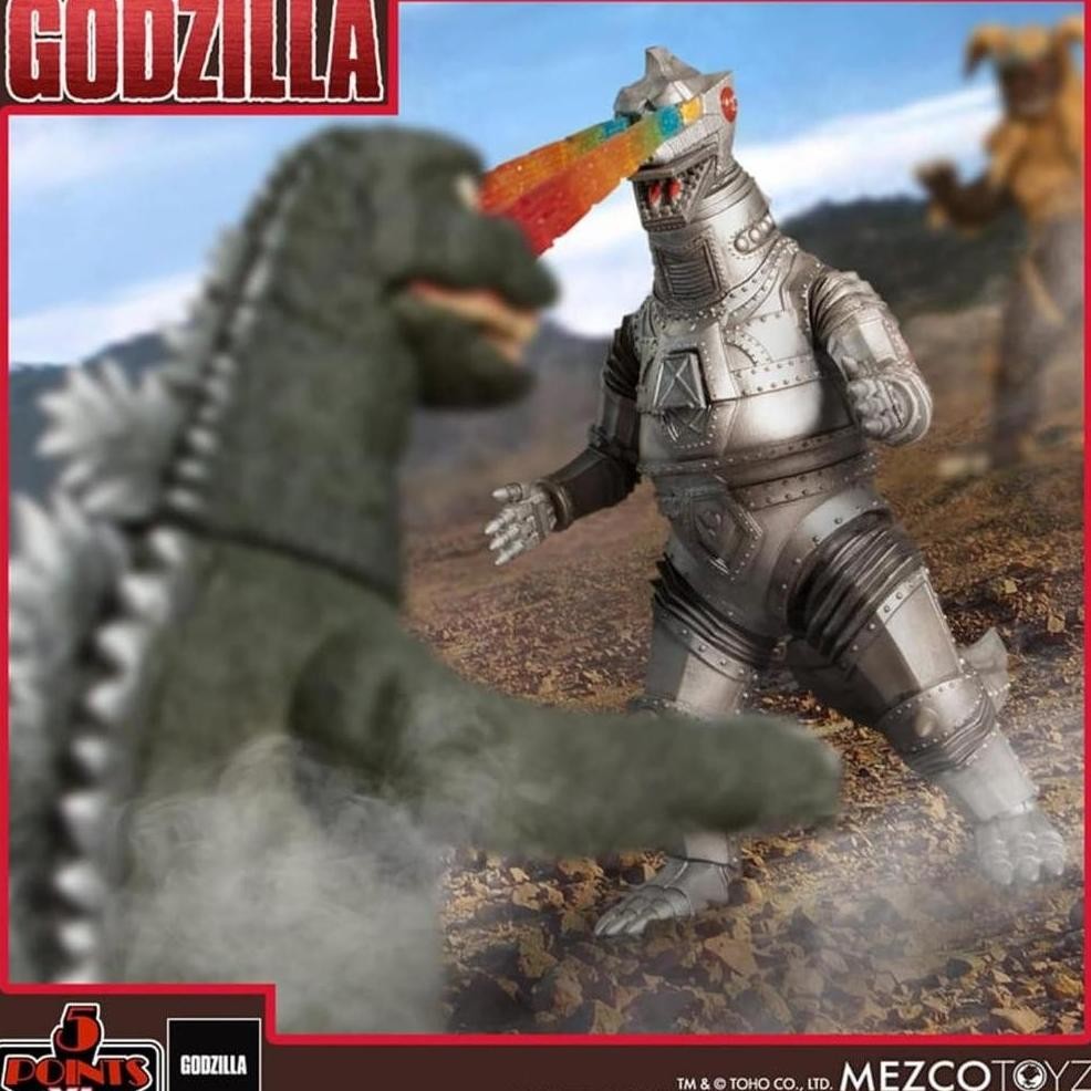 BestSeller MEZCO - GODZILLA VS MECHAGODZILLA (1974) SET MIT DREI FIGUREN ORIGINAL