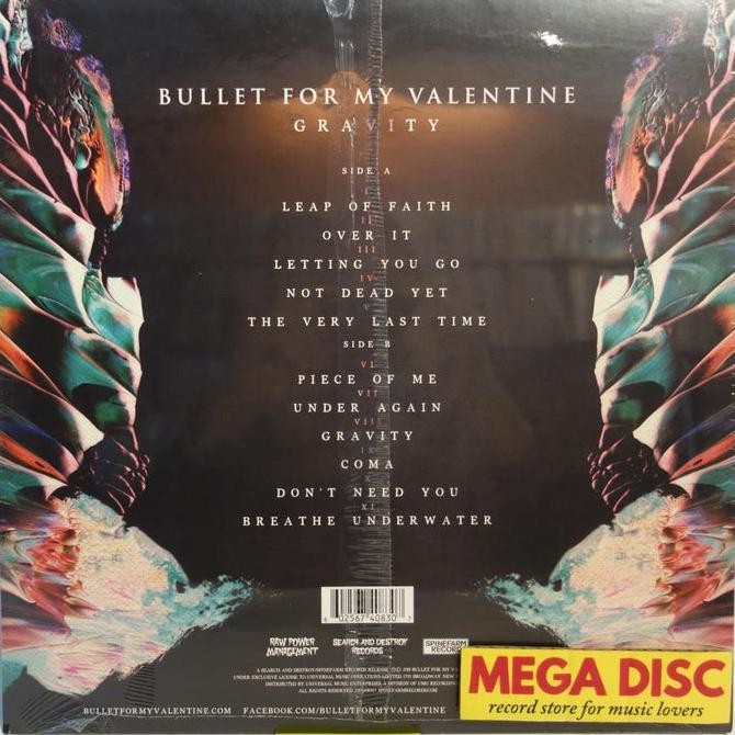 LP Bullet For My Valentine - Gravity Album Vinyl Piringan Hitam PH Rare Koleksi Original