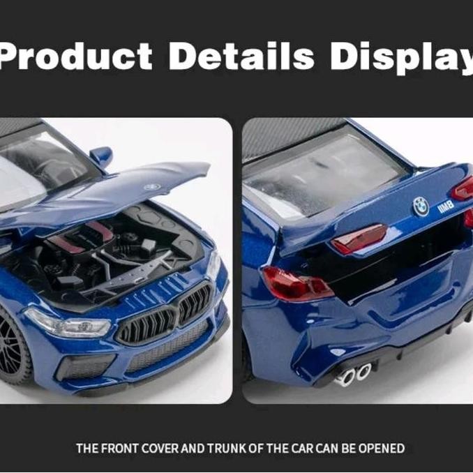 Diecast Mobil BMW M8 Miniatur Die-cast Skala 1:32