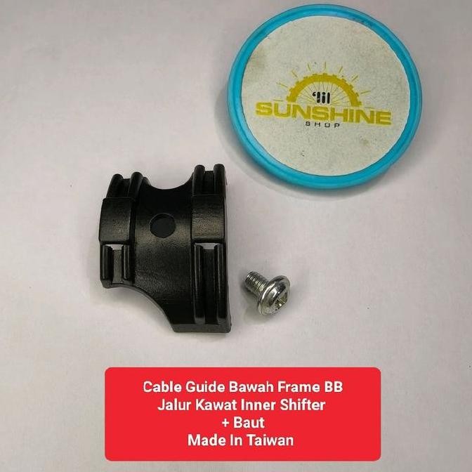 Promo Klem Cable Guide Bawah Frame Bb Bottom Bracket Jalur Kawat Inner Shifter Pvc Plus Baut Sepeda 