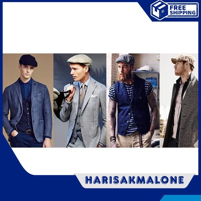 TERMURAH TOPI COPET NEWSBOY PET PELUKIS SUTRADARA PATINO HAT FLAT CAP POLOS CUSTOM INDONESIA PRIA WA