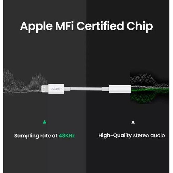 Splitter iPhone MFi Lightning To Jack 3.5mm 30759 30756