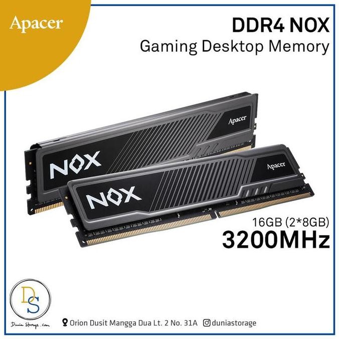 APACER Longdimm NOX 16GB (2X8GB) DDR4 3200 MHz Dual Channel