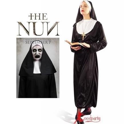 Kostum Cosplay Valak The Nun Biawarati Costume Hantu Party Halloween