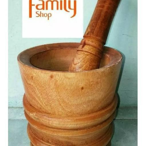 Lumpang Kayu Tumbukan Kayu Ulekan Kayu Alu Lumpang Rujak Bebek Tebal