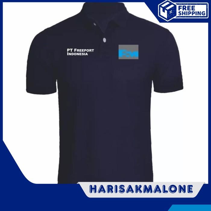 TERBARU KAOS POLO SHIRT TSHIRT BAJU KERAH DISTRO PT FREEPORT INDONESIA POLOS BUMN PRIA WANITA ANAK D