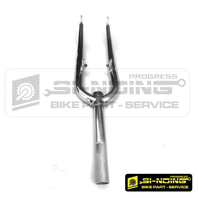 Fork Rigid Chrome Silver Platinum Taiwan Sepeda Federal Communter 26 Inch Drat  Cantilever V Brake