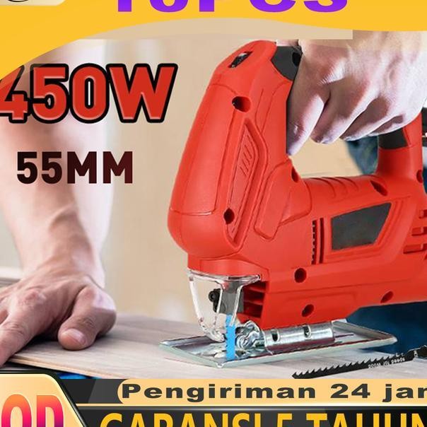 Reaim Mesin Gergaji Jsaw 450W Gergaji Listrik Gergaji Kayu Mesin Potong Besi Mesin Potong Kayu Jsaw 