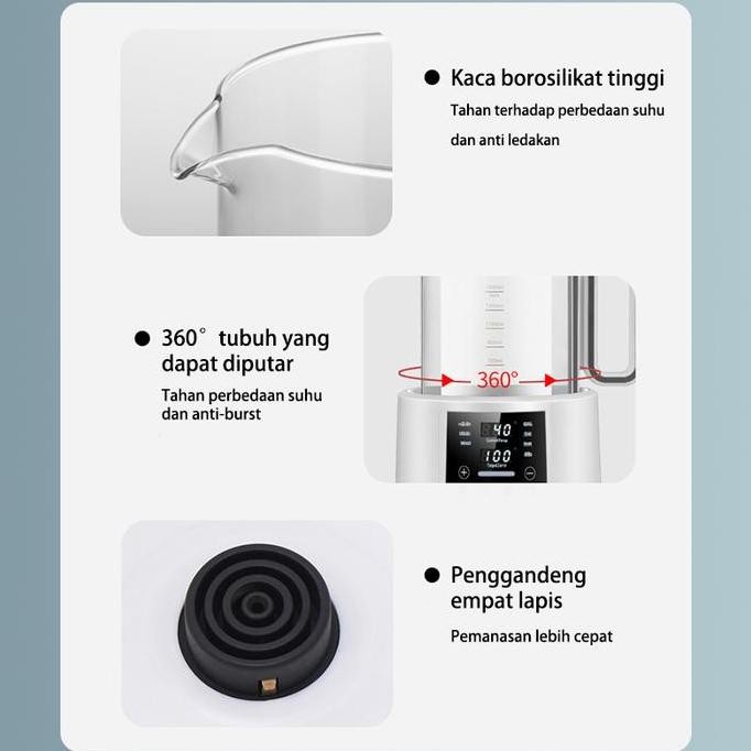 Smart Electric Kettle 1.5L Kettle Listrik Teko Baby Dewasa Kopi Teh