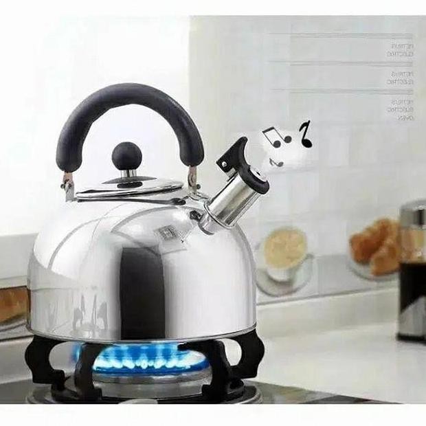 Teko Kompor Stainless Teko Siul Stainless Bunyi 3 Liter/ 5 Liter/ 7 Lt