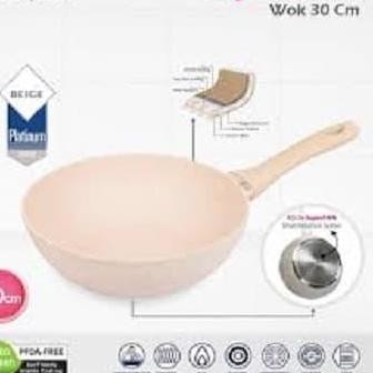Bolde Super Pan Wok Pan 30 Cm Beige - Teflon Wajan Penggorengan Bolde