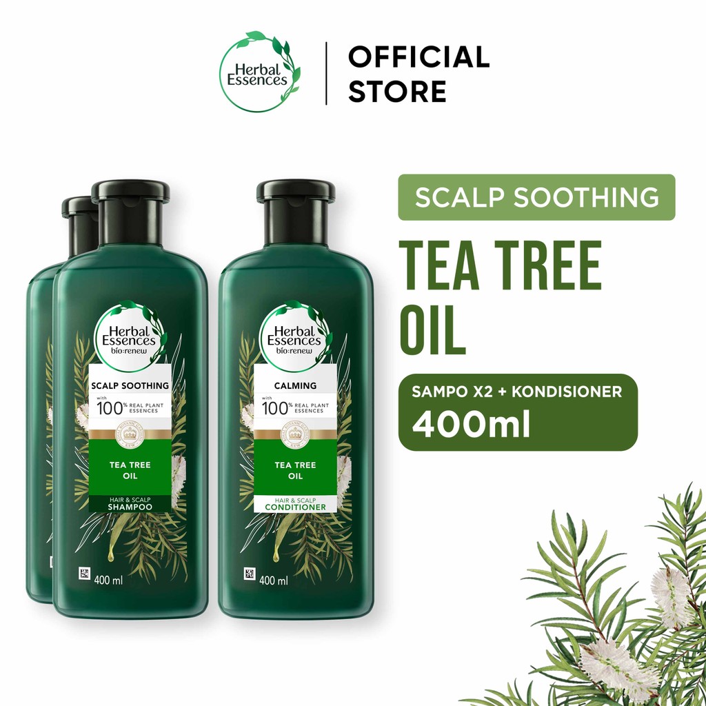 Herbal Essences Tea Tree Oil 400ml Shampoo X2 + Conditioner