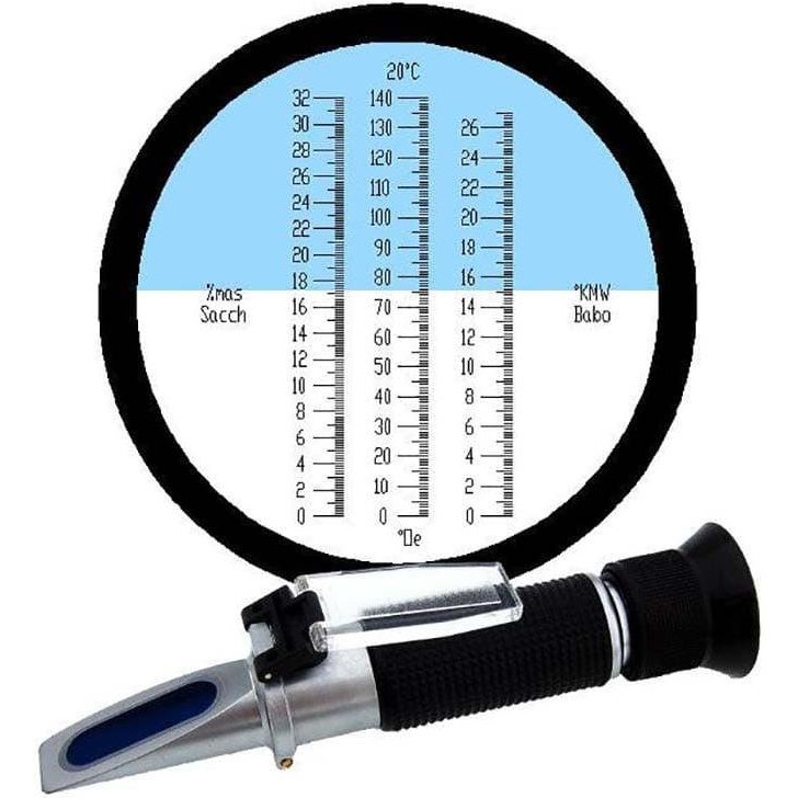 Refractometer Wine, Jus Buah - Skala Oechsle, Brix, Babo Refraktometer